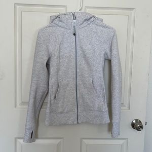 Lululemon grey scuba hoodie.
